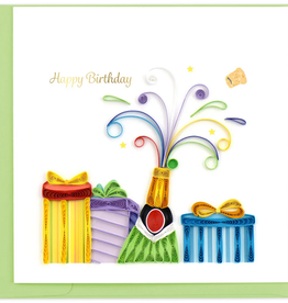 Vietnam Quilling Card  Birthday Champagne - Vietnam