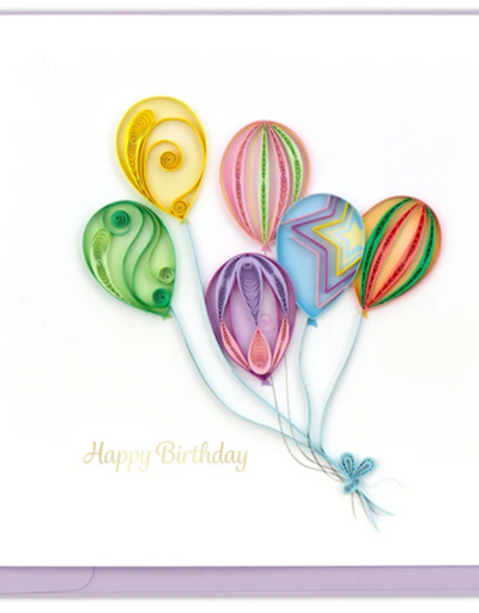 Vietnam Quilling Card  Birthday Colourful Balloon Bunch - Vietnam