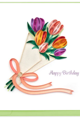 Vietnam Quilling Card  Birthday Tulip Bouquet - Vietnam