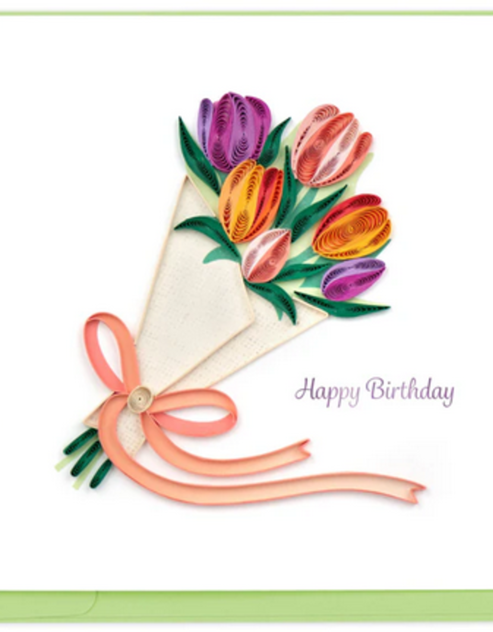 Vietnam Quilling Card  Birthday Tulip Bouquet - Vietnam