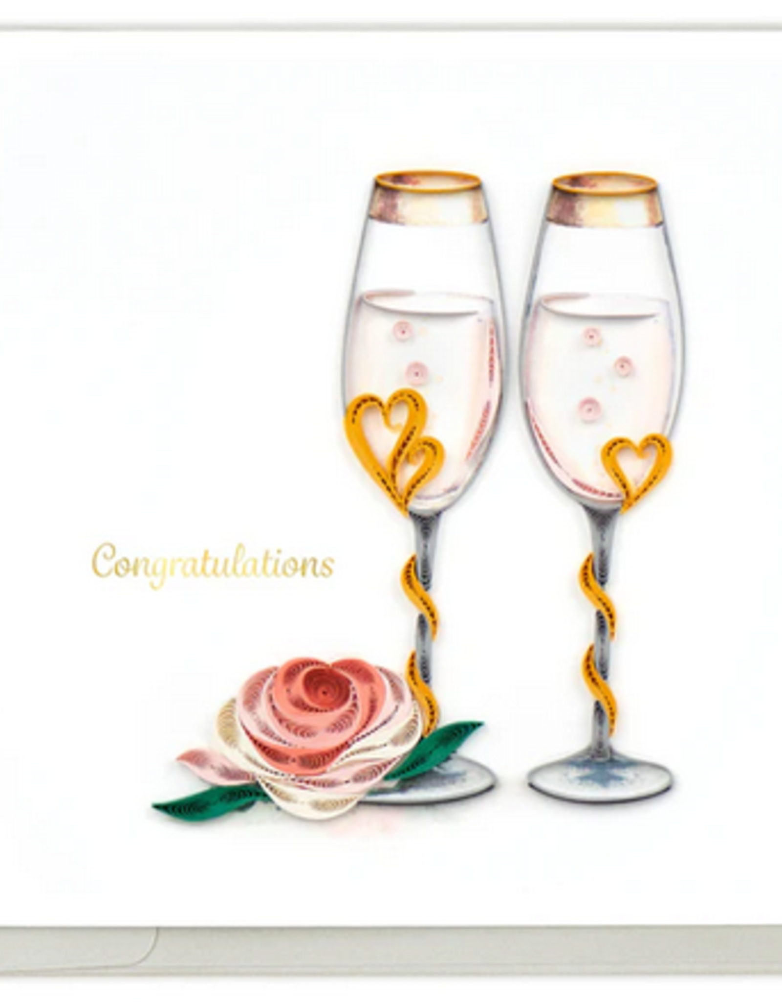 Vietnam Quilling Card  Wedding Toasting Flutes - Vietnam