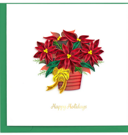 Vietnam Quilling Card  Potted Poinsettia - Vietnam
