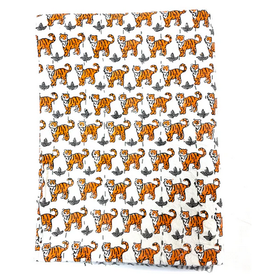 India Block Printed Tiger Kantha Quilt - India