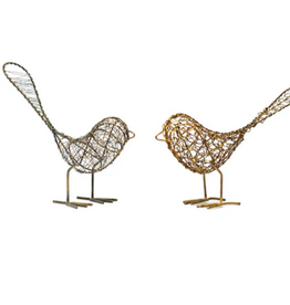 India Wrapped Wire Birds Antiqued - India