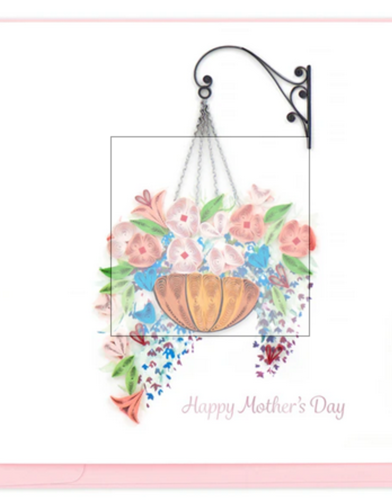 Vietnam Quilling Card Mother's Day Hanging Flower Basket