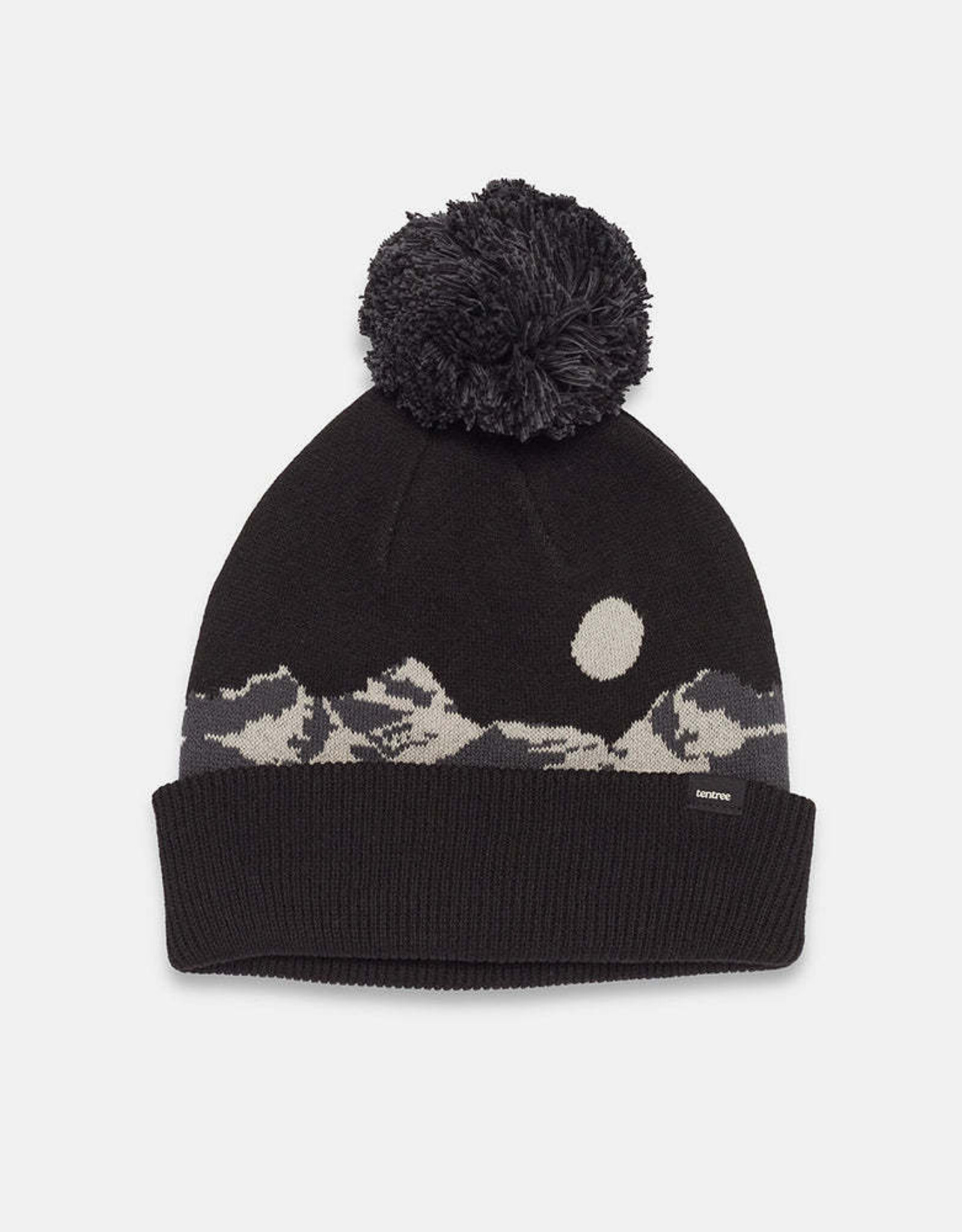 Canada Beanie Mountain Scenic Pom (Meteorite Black/Stone Grey)