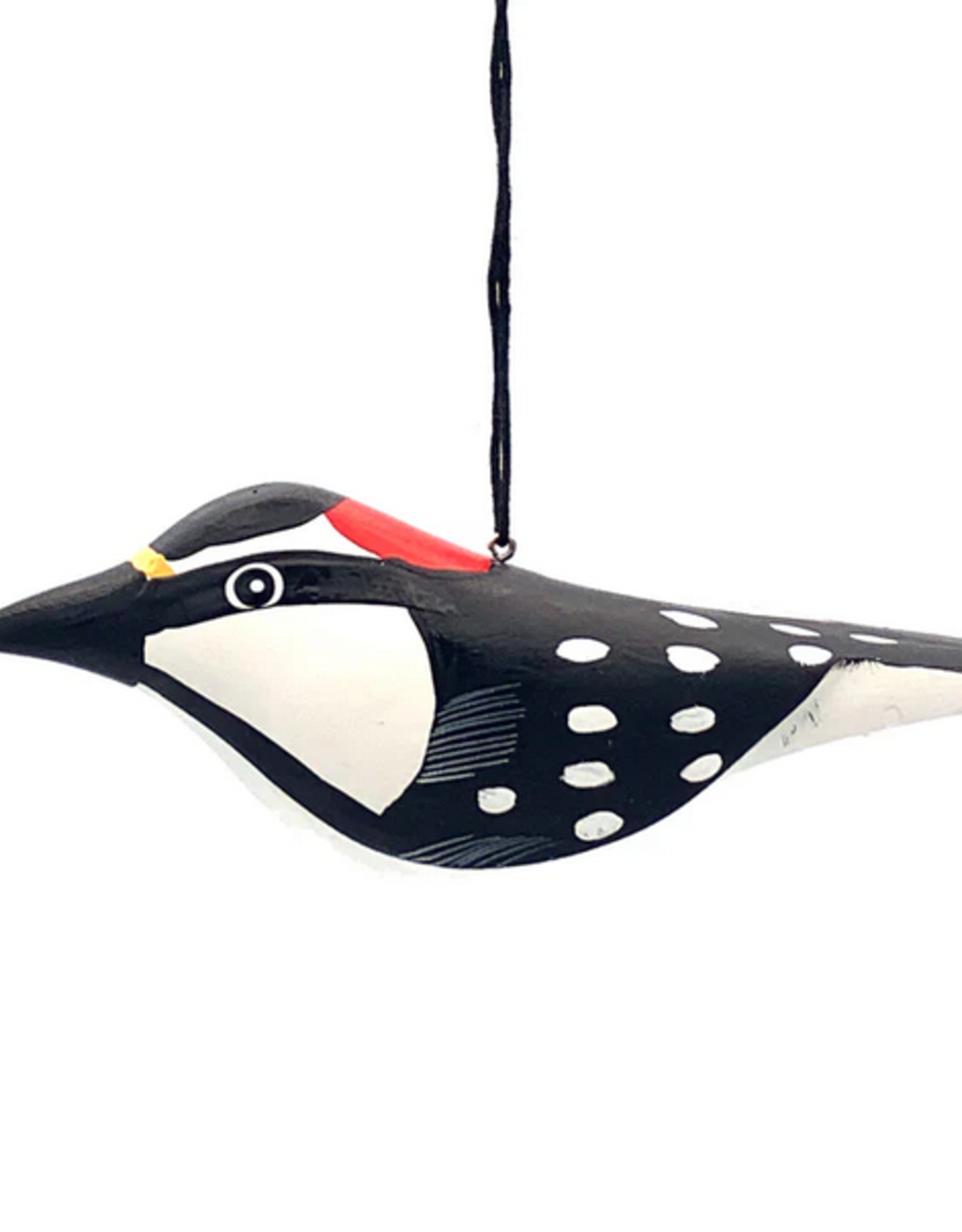 Nicaragua Ornament Balsa Downy Woodpecker - Nicaragua