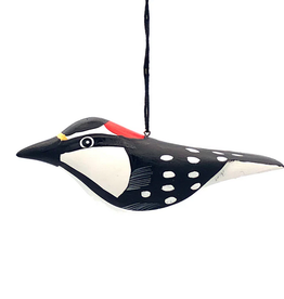 Nicaragua Ornament Balsa Downy Woodpecker - Nicaragua