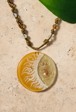 Chile Necklace Verano Sunrise Glass Pendant - Chile