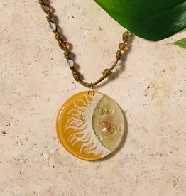 Chile Necklace Verano Sunrise Glass Pendant - Chile Chile Necklace Verano Sunrise Glass Pendant - Chile