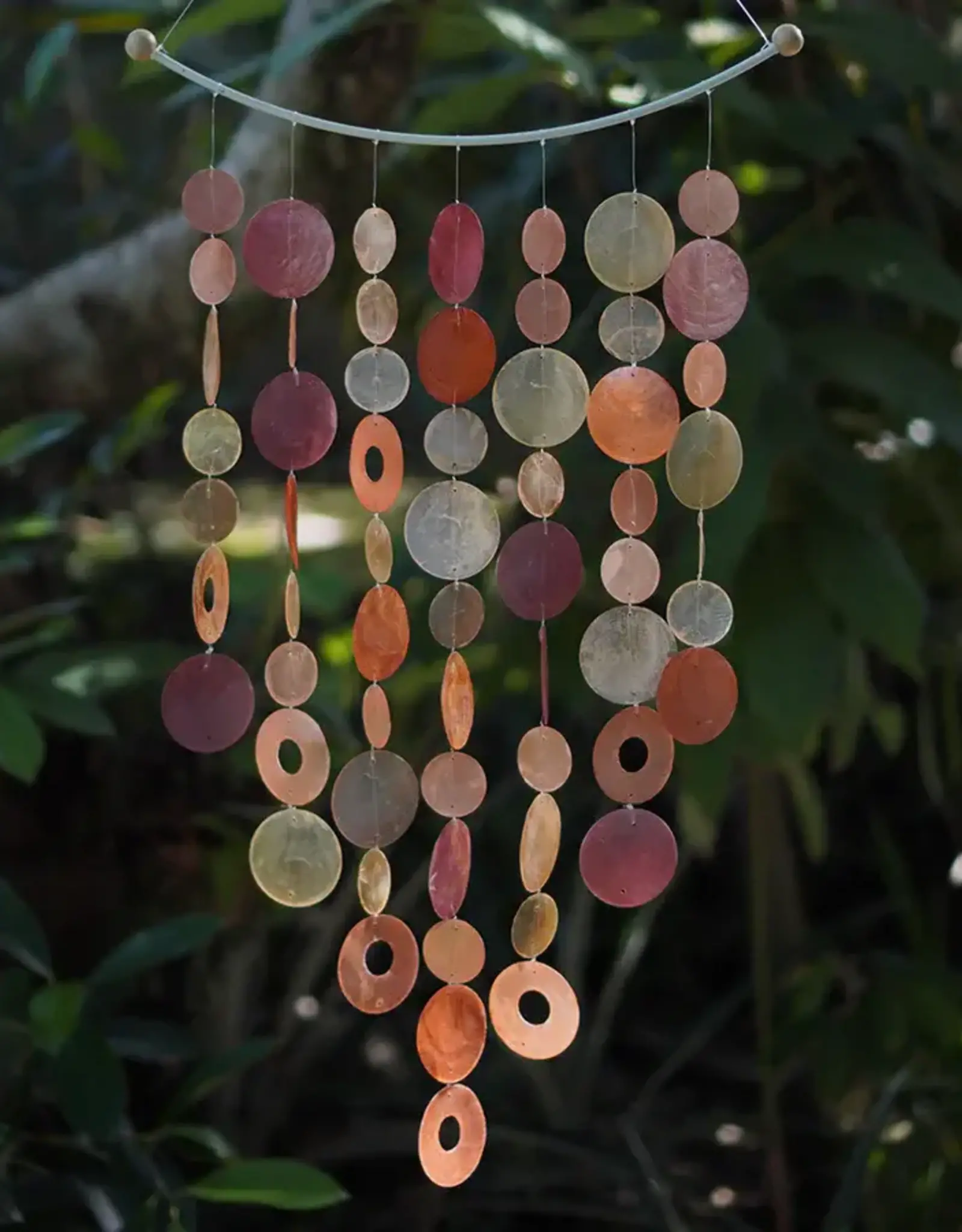 Indonesia Capiz Flame Chime Inverted Arch  - Indonesia