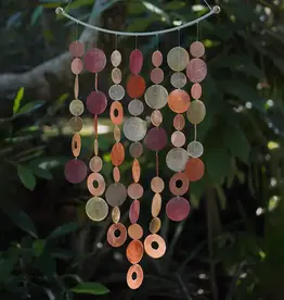 Indonesia Capiz Flame Chime Inverted Arch  - Indonesia Indonesia Capiz Flame Chime Inverted Arch  - Indonesia