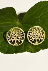 Indonesia Earrings Tree of Life Brass - Indonesia Indonesia Earrings Tree of Life Brass - Indonesia