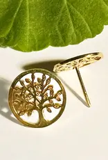 Indonesia Earrings Tree of Life Brass - Indonesia Indonesia Earrings Tree of Life Brass - Indonesia