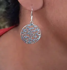 Indonesia Earrings Flowering Vines Stering Silver - Indonesia
