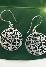 Indonesia Earrings Flowering Vines Sterling Silver - Indonesia Indonesia Earrings Flowering Vines Sterling Silver - Indonesia