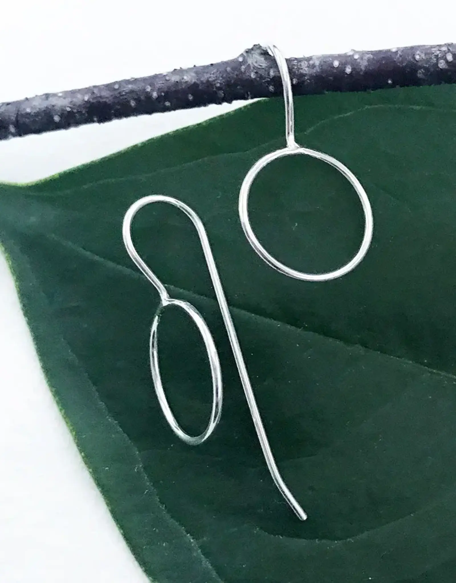 Indonesia Earrings Circle Around Sterling Silver - Indonesia