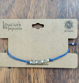 Guatemala Bracelet Sunflower String Blue - Gautemala Guatemala Bracelet Sunflower String Blue - Gautemala