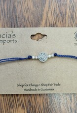 Guatemala Bracelet Tree of Life Charm Earth Navy - Gautemala