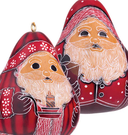 Peru Ornament Gourd Santa Open Eyes - Peru Peru Ornament Gourd Santa Open Eyes - Peru