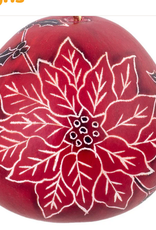 Peru Ornament Gourd Poinsettia  - Peru