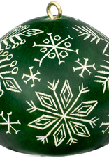 Peru Ornament Gourd Snowflake Green - Peru