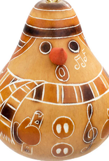 Peru Ornament Gourd Snowman Gold - Peru