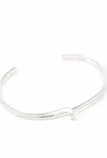 Mexico Bracelet  Alpaca Silver Wave Cuff  - Mexico