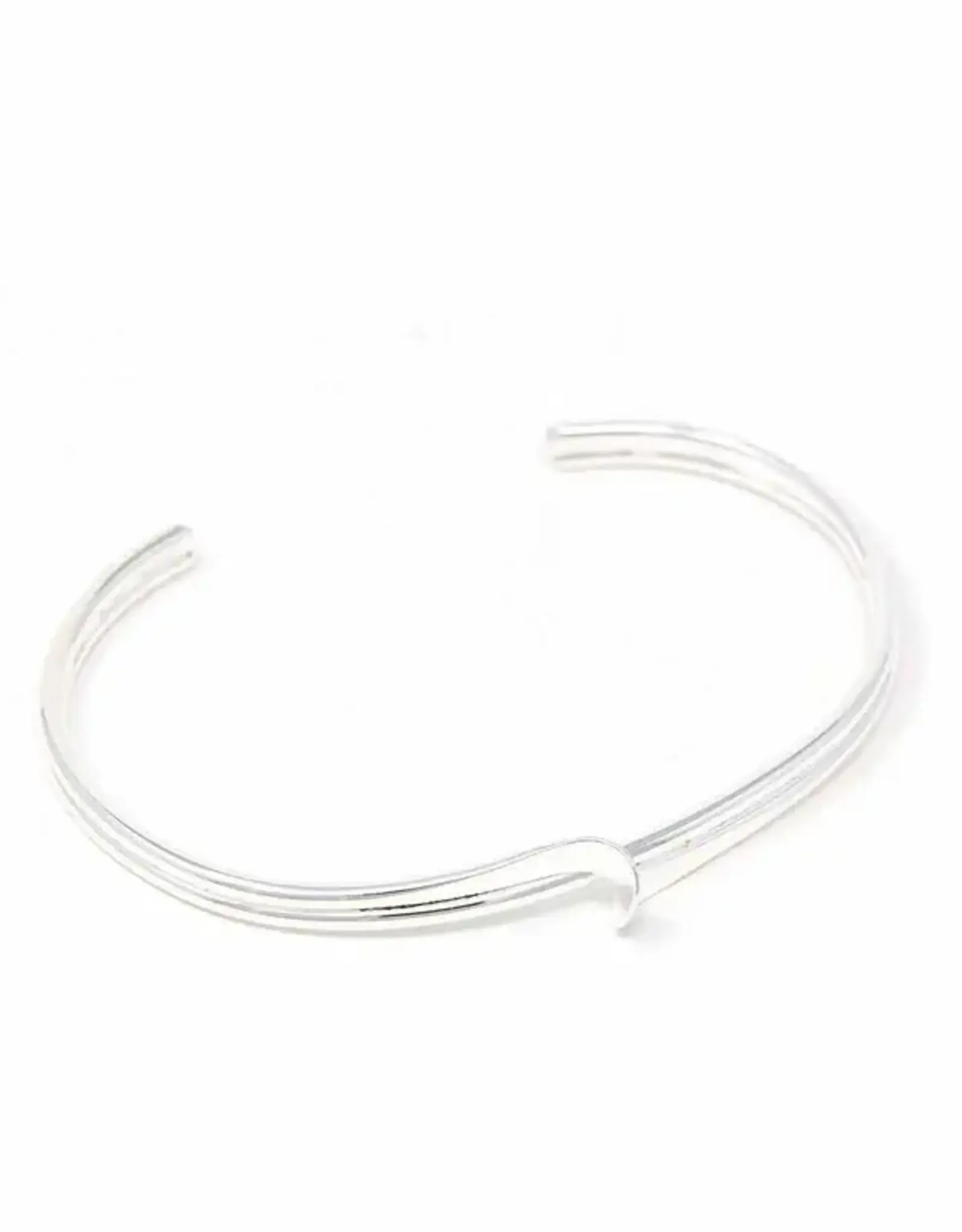 Mexico Bracelet  Alpaca Silver Wave Cuff  - Mexico