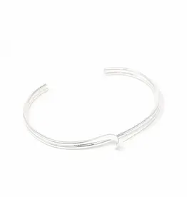 Mexico Bracelet  Alpaca Silver Wave Cuff  - Mexico
