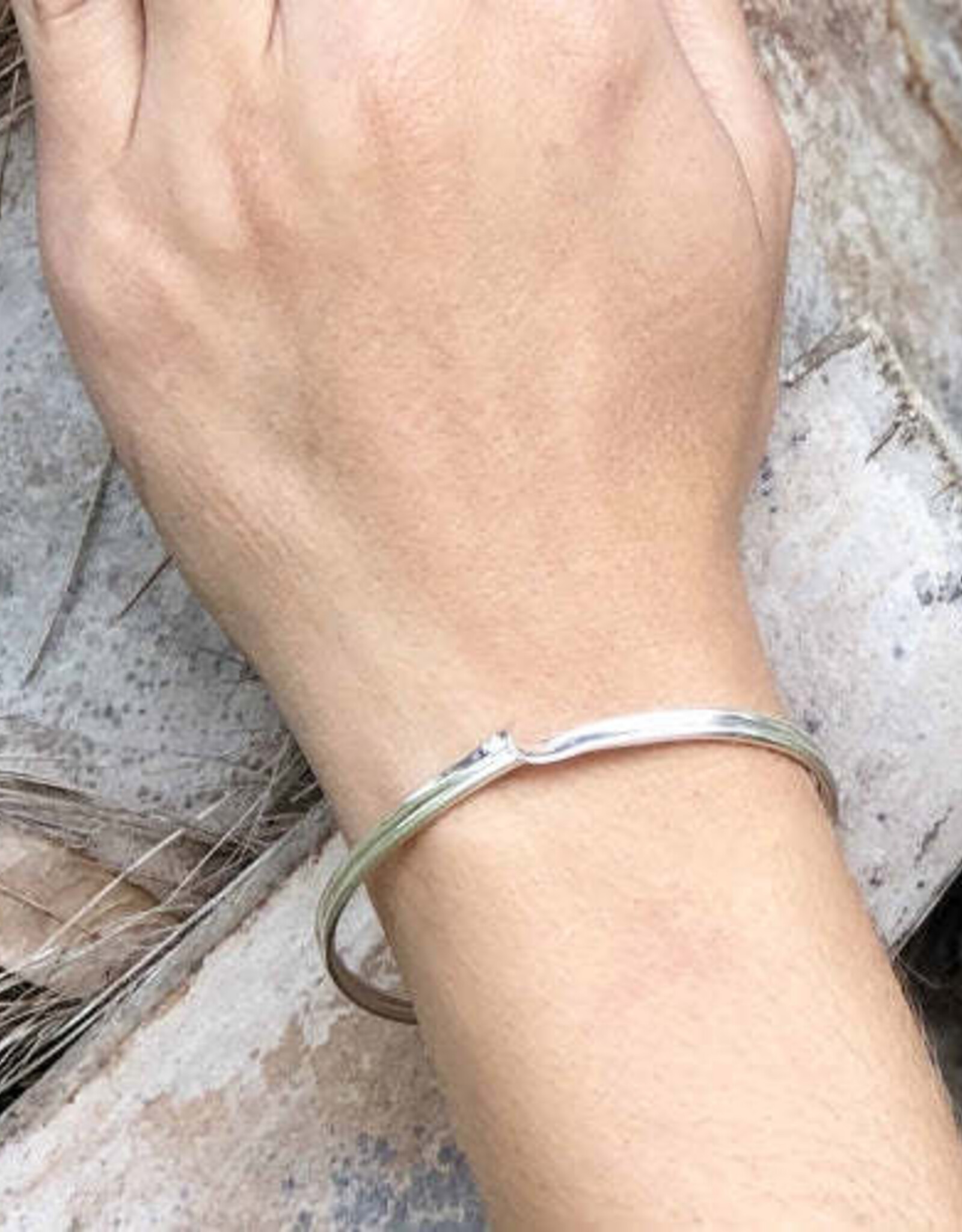 Mexico Bracelet  Alpaca Silver Wave Cuff  - Mexico