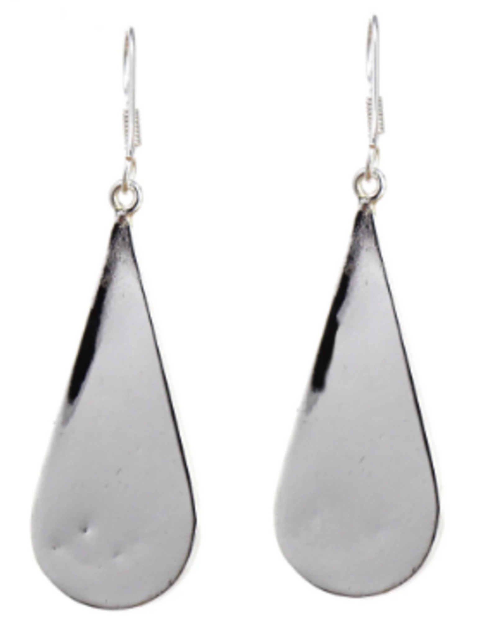 Mexico Earrings Sterling Silver Abalone Tulip Teardrop Blue - Mexico
