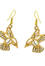 Mexico Earrings Gold Birds in Flight - Mexico