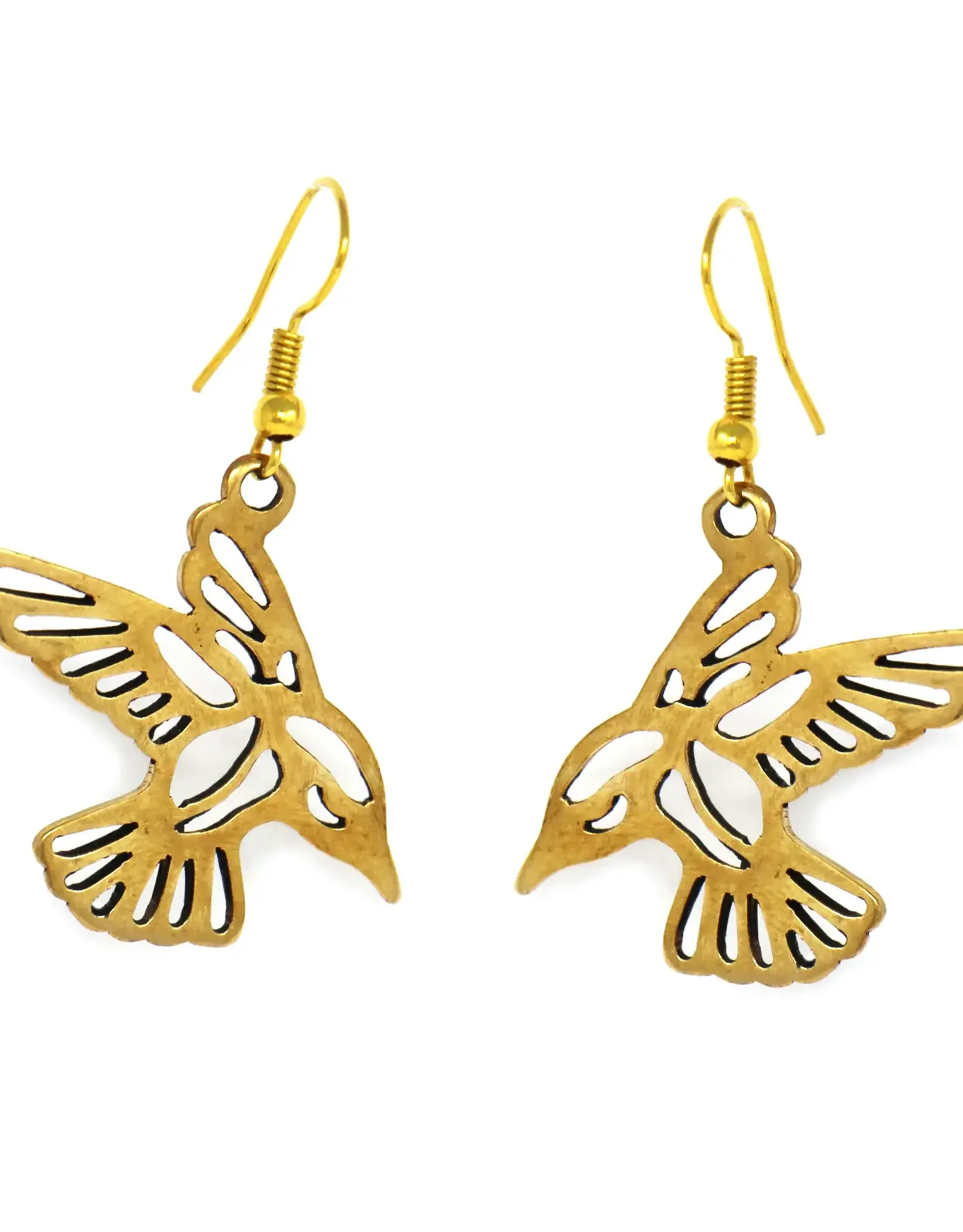 Mexico Earrings Gold Birds in Flight - Mexico