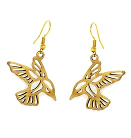 Mexico Earrings Gold Birds in Flight - Mexico