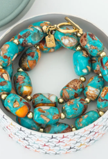 Asia Necklace Emperor Stone Turquoise Sierra Bloom - Asia