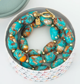 Asia Necklace Emperor Stone Turquoise Sierra Bloom - Asia