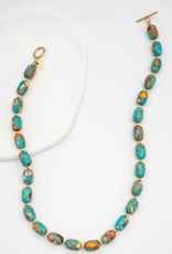 Asia Necklace Emperor Stone Turquoise Sierra Bloom - Asia