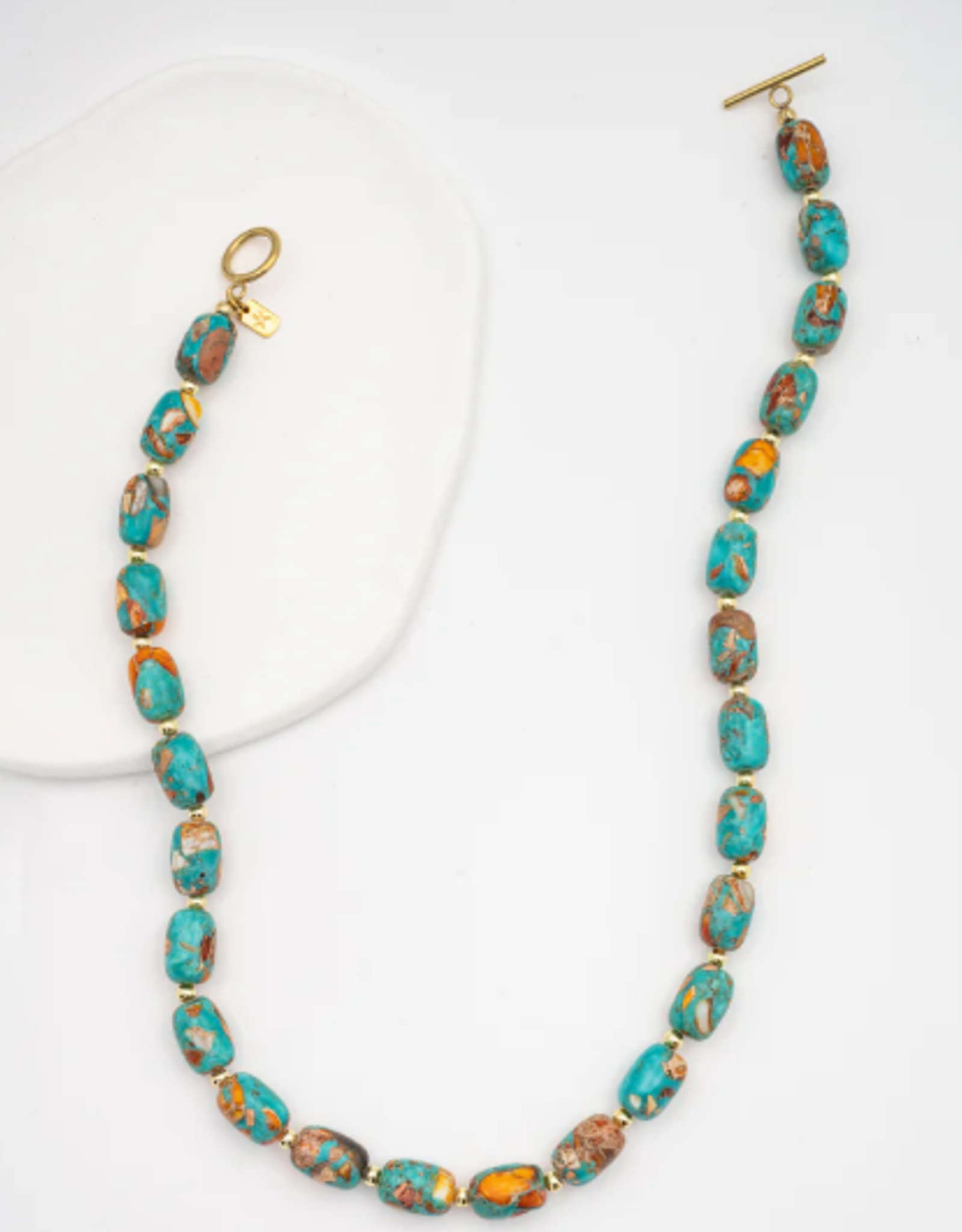 Asia Necklace Emperor Stone Turquoise Sierra Bloom - Asia