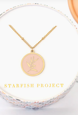 China Necklace Resilience Leaf in Pink  - China