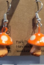 Guatemala Earrings Mushroom Ceramic - Guatemala