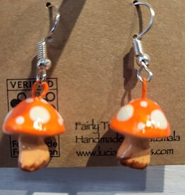 Guatemala Earrings Mushroom Ceramic - Guatemala Guatemala Earrings Mushroom Ceramic - Guatemala
