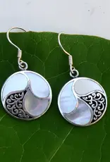 Indonesia Earrings Saja Mother of Pearl Sterling Silver - Indonesia Indonesia Earrings Saja Mother of Pearl Sterling Silver - Indonesia