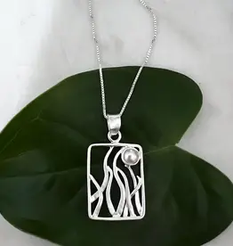 Indonesia Necklace Rising Moon Sterling Silver - Indonesia