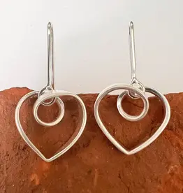 Indonesia Earrings Heart to Heart Sterling Silver - Indonesia