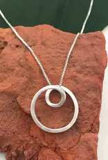 Indonesia Necklace Circle in Circle Sterling Silver - Indonesia