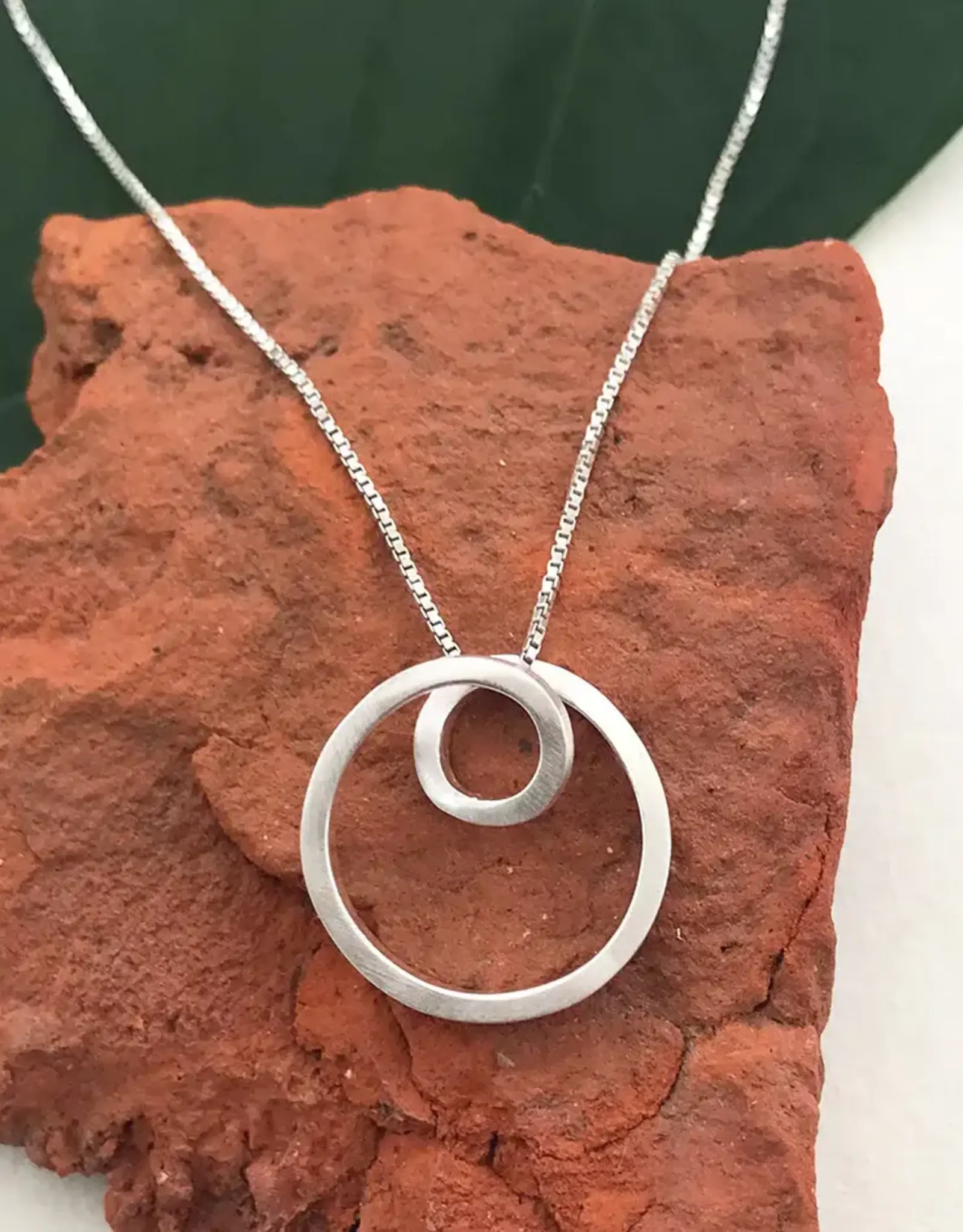 Indonesia Necklace Circle in Circle Sterling Silver - Indonesia