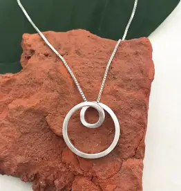 Indonesia Necklace Circle in Circle Sterling Silver - Indonesia