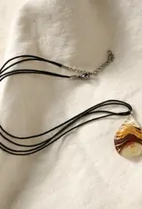 Necklace Aylen Fused Glass Teardrop Pendant - Chile