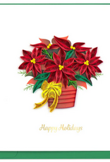 Vietnam Quilling Card Potted Poinsettia Happy Holidays - Vietnam